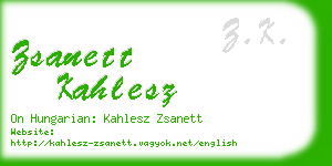 zsanett kahlesz business card